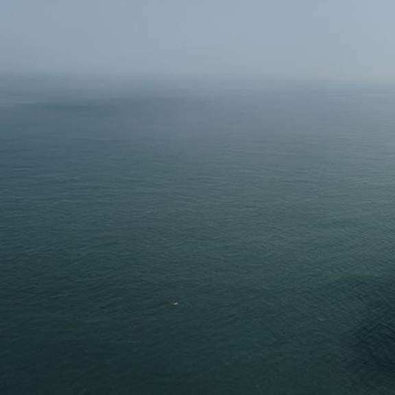 Aereal view of the Global Mercy™ hospital ship at sea
